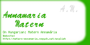 annamaria matern business card