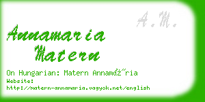 annamaria matern business card